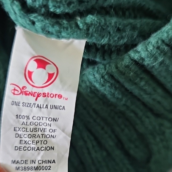 Disney Store Green Cable Knit Scarf with Matching Beanie Mickey Mouse - Picture 4 of 8